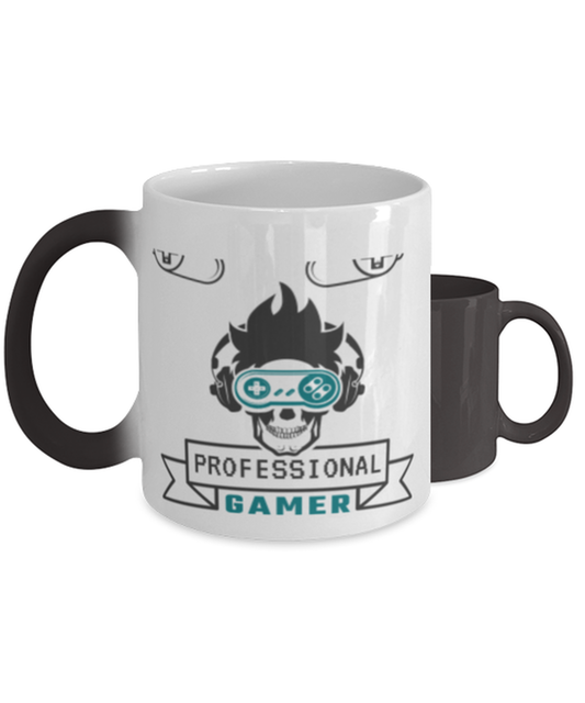Professional gamer,  Heat Sensitive Color Changing Coffee Mug, Magic Coffee Cup. Model 60089