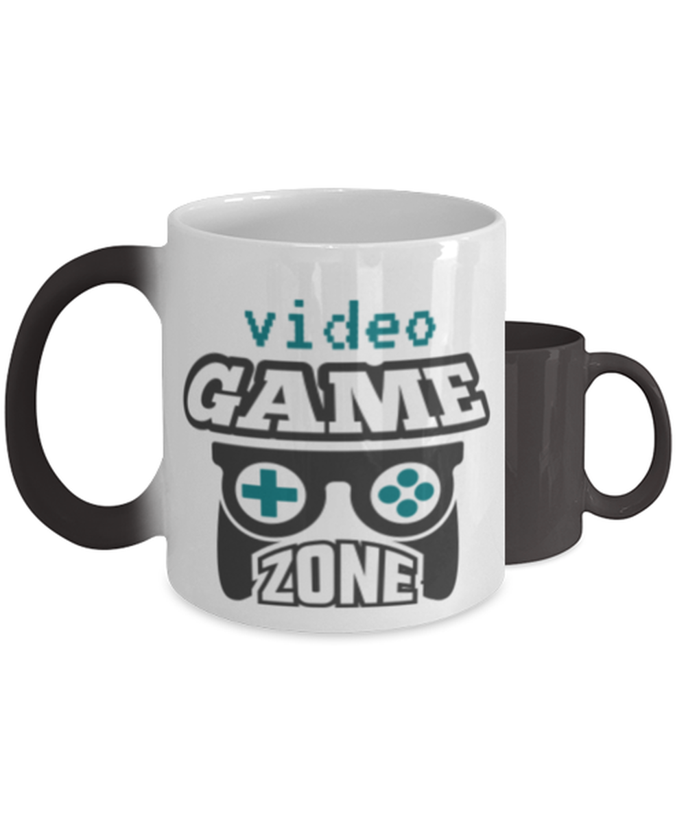 video game zone,  Heat Sensitive Color Changing Coffee Mug, Magic Coffee Cup. Model 60089