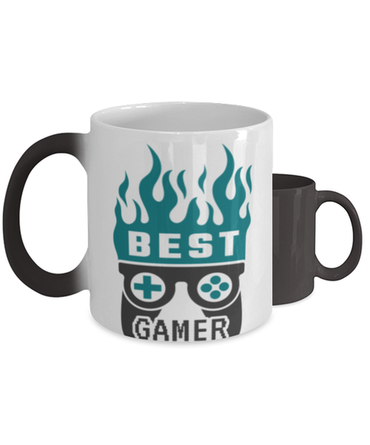 Best Gamer,  Heat Sensitive Color Changing Coffee Mug, Magic Coffee Cup. Model 60089