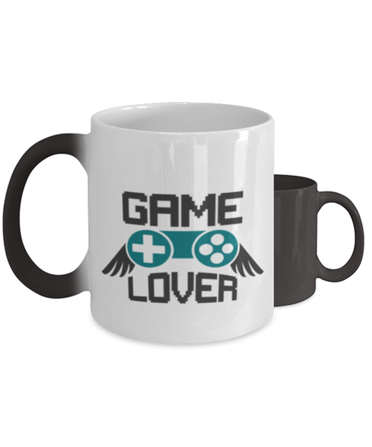 game lover,  Heat Sensitive Color Changing Coffee Mug, Magic Coffee Cup. Model 60089