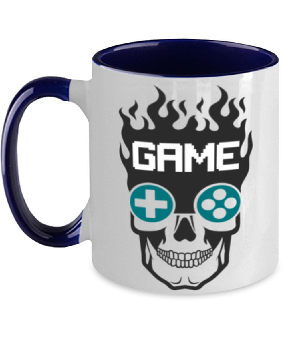 game, navy Two Tone Coffee Mug. Model 60089