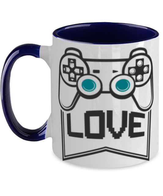 Gamer ON, navy Two Tone Coffee Mug. Model 60089