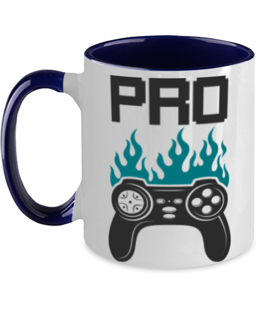 pro gaming, navy Two Tone Coffee Mug. Model 60089