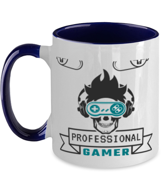 Professional gamer, navy Two Tone Coffee Mug. Model 60089