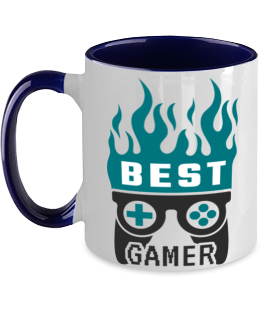 Best Gamer, navy Two Tone Coffee Mug. Model 60089