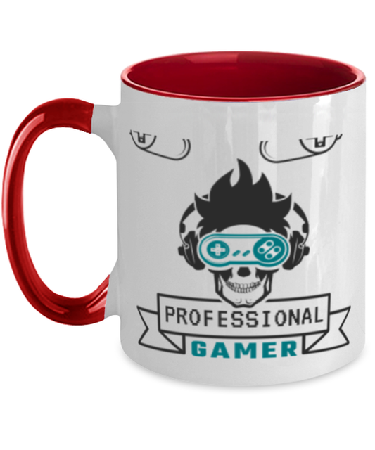 Professional gamer, red Two Tone Coffee Mug. Model 60089