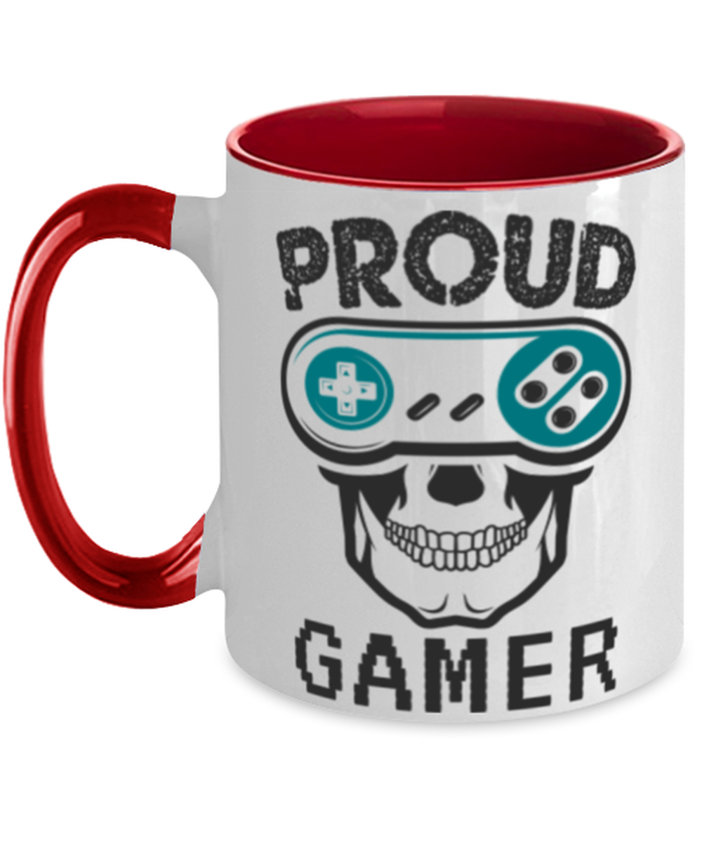 Proud Gamer, red Two Tone Coffee Mug. Model 60089