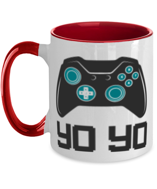 yo yo, red Two Tone Coffee Mug. Model 60089