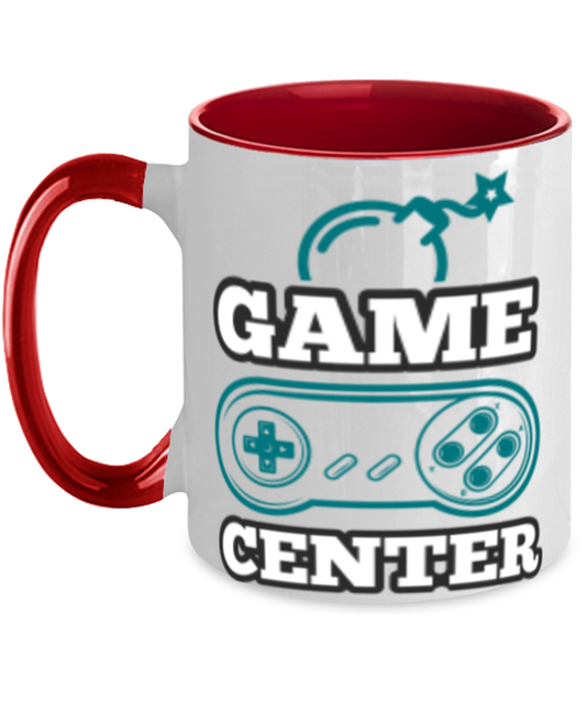 game center, red Two Tone Coffee Mug. Model 60089