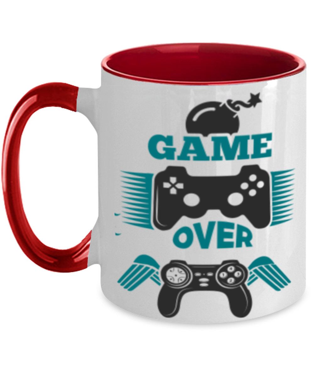 game over, red Two Tone Coffee Mug. Model 60089