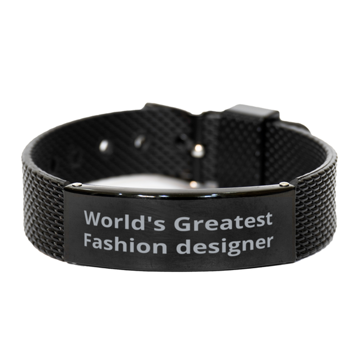 World Greatest Personal trainer,  Black Shark Mesh Bracelet. Model 60092