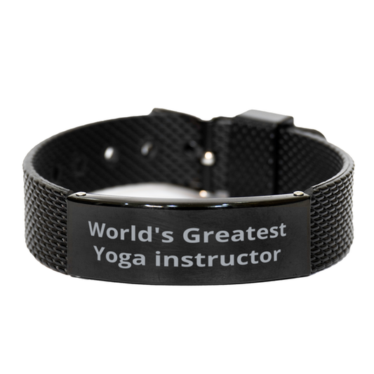 World Greatest Lifeguard,  Black Shark Mesh Bracelet. Model 60092