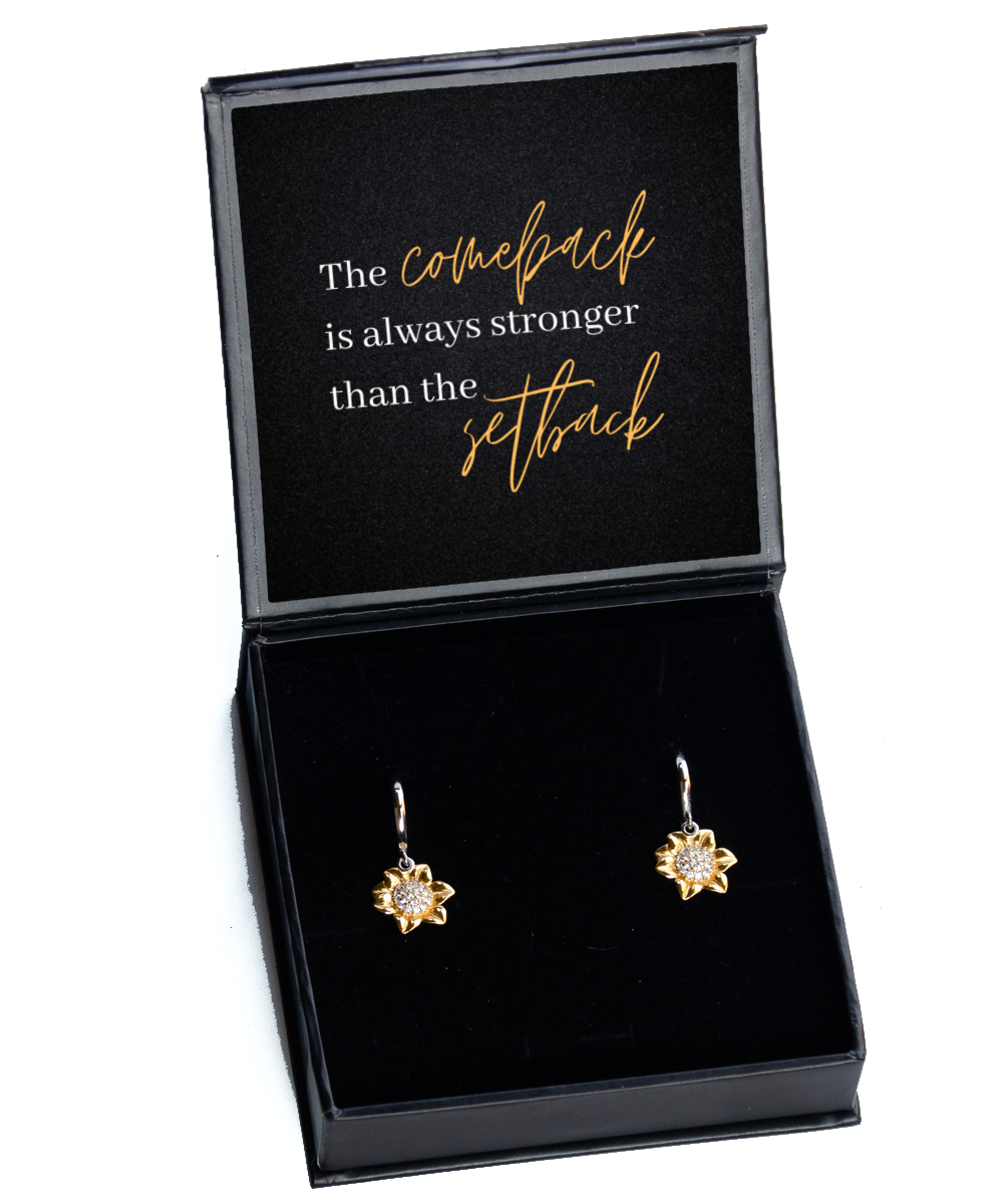 Elevate Your Style with Inspirational Earrings - A Daily Dose of Encouragement,  Sunflower Earrings. Model 60093