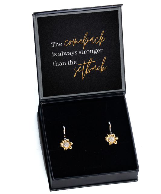 Elevate Your Style with Inspirational Earrings - A Daily Dose of Encouragement,  Sunflower Earrings. Model 60093