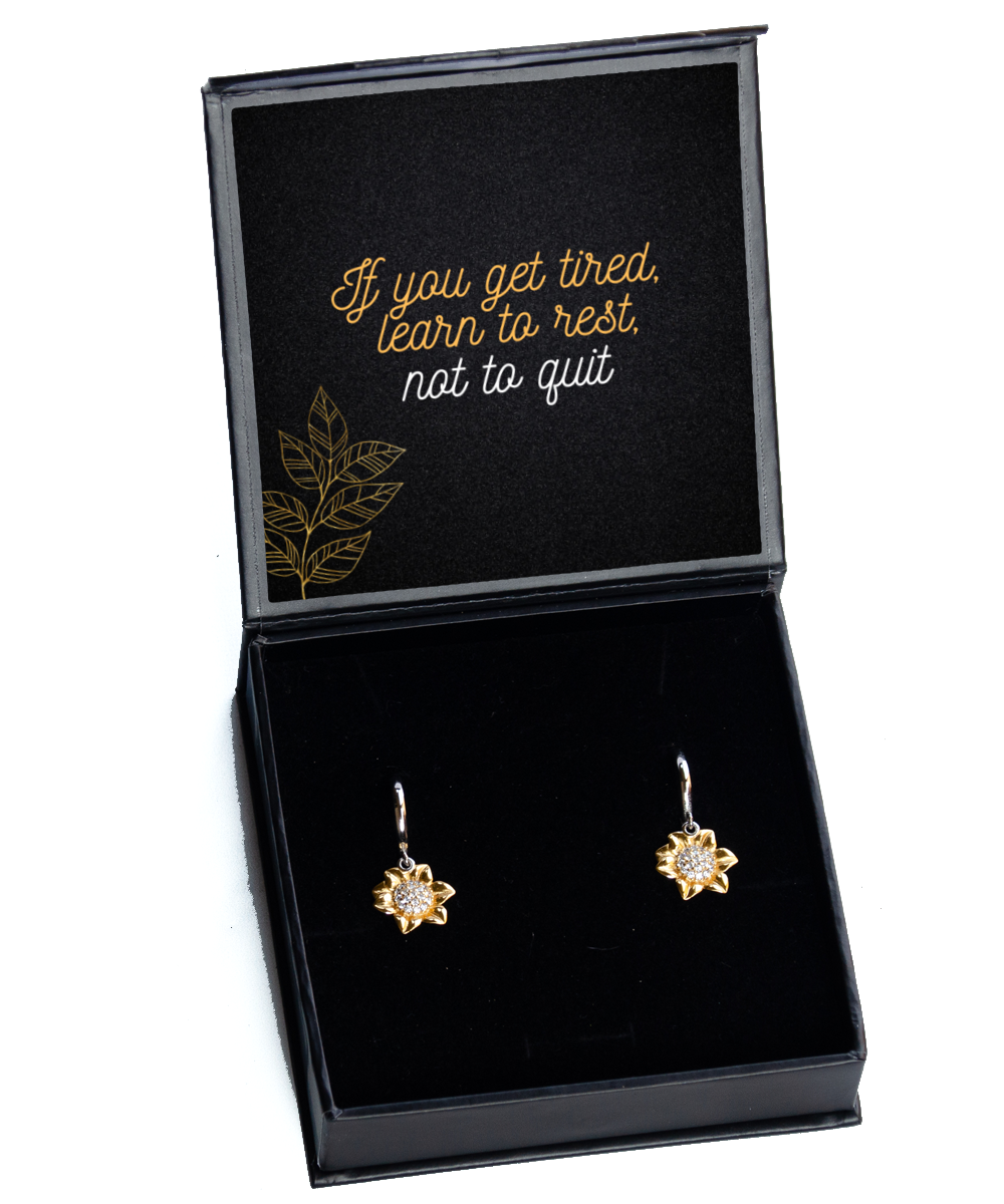 Inspirational Earrings: Wear Confidence and Empowerment Daily,  Sunflower Earrings. Model 60093