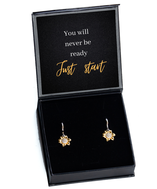 Radiate Positivity with Inspirational Earrings - A Chic Reminder,  Sunflower Earrings. Model 60093