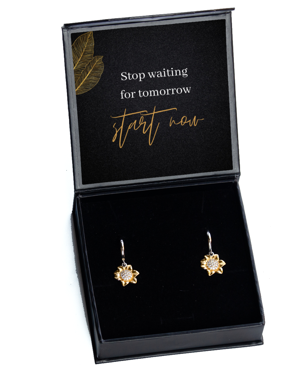Daily Inspiration on Your Ears - Stunning Earrings Included,  Sunflower Earrings. Model 60093