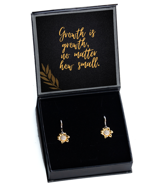 Empower and Inspire with Elegance - Inspirational Earrings Set,  Sunflower Earrings. Model 60093