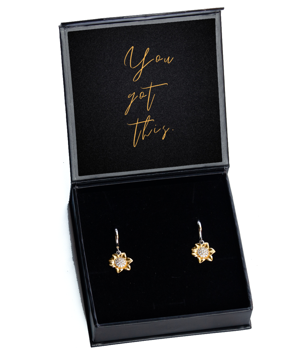 Earrings with Heartfelt Inspiration - Elevate Your Jewelry Game,  Sunflower Earrings. Model 60093