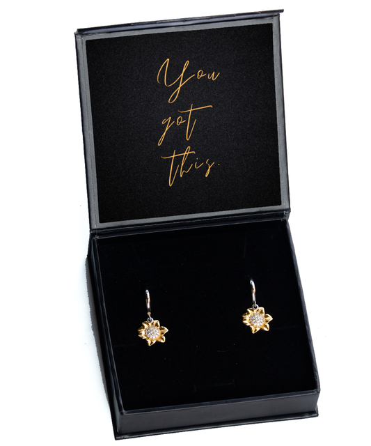 Earrings with Heartfelt Inspiration - Elevate Your Jewelry Game,  Sunflower Earrings. Model 60093