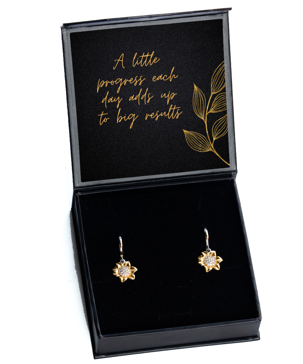 Adorn Your Ears with Confidence - Inspirational Earrings,  Sunflower Earrings. Model 60093