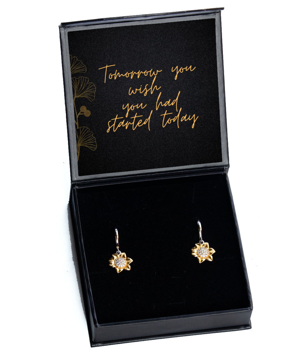 Earrings that Inspire - A Unique Blend of Style and Encouragement,  Sunflower Earrings. Model 60093