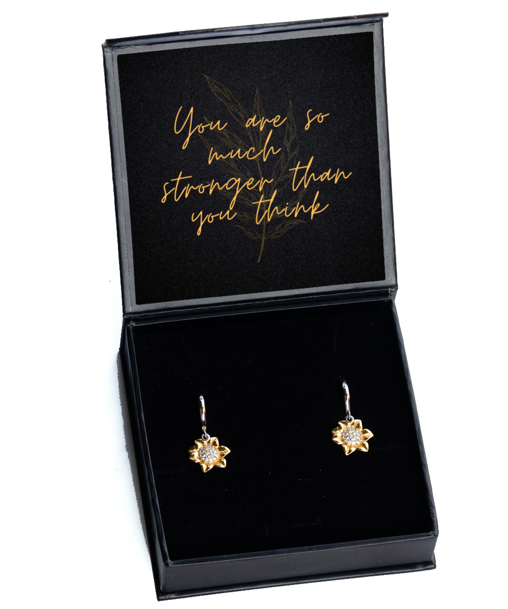 Glamour with a Purpose - Inspirational Earrings for Women,  Sunflower Earrings. Model 60093