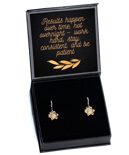 Empower Your Beauty - Inspirational Earrings Collection,  Sunflower Earrings. Model 60093