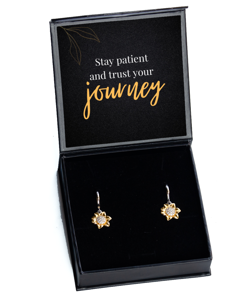 Wear Your Dreams - Inspirational Earrings for Daily Motivation,  Sunflower Earrings. Model 60093