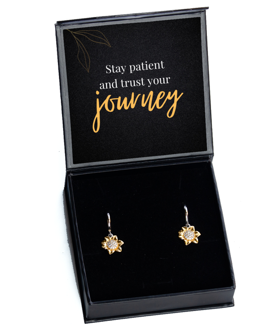 Wear Your Dreams - Inspirational Earrings for Daily Motivation,  Sunflower Earrings. Model 60093