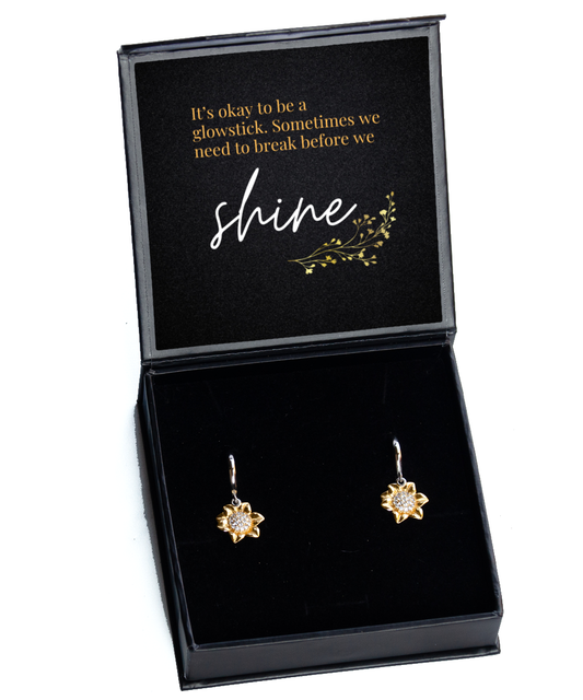 Elegance Meets Empowerment - Inspirational Earrings Collection,  Sunflower Earrings. Model 60093