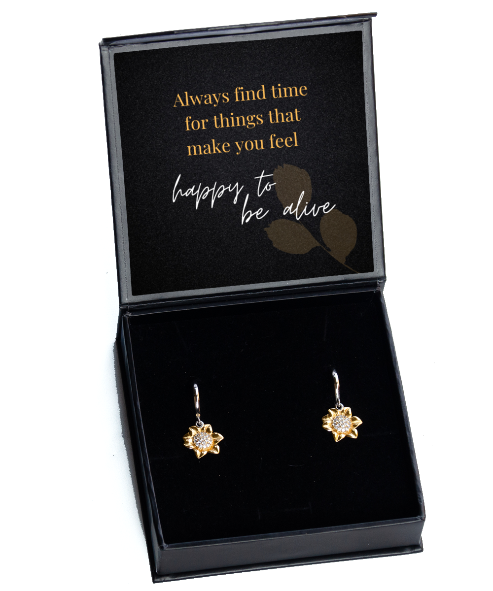 Confidence and Inspiration in Every Pair - Inspirational Earrings,  Sunflower Earrings. Model 60093