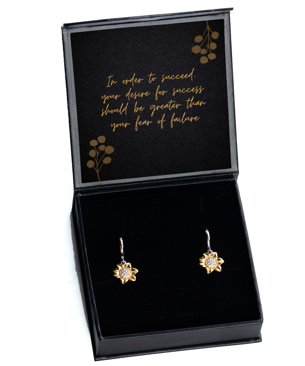 Daily Affirmations on Your Ears - Inspirational Earrings Set,  Sunflower Earrings. Model 60093