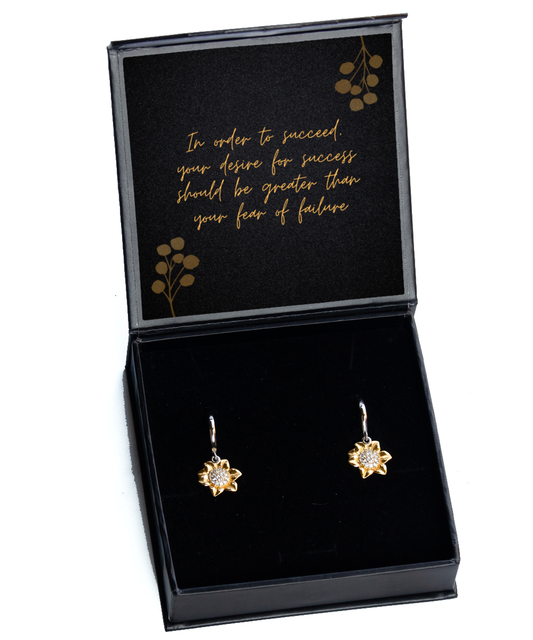Daily Affirmations on Your Ears - Inspirational Earrings Set,  Sunflower Earrings. Model 60093