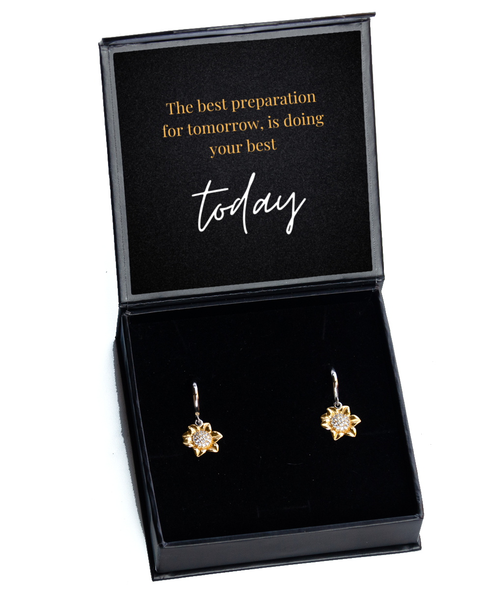 Earrings to Inspire - Empower Yourself with Style,  Sunflower Earrings. Model 60093