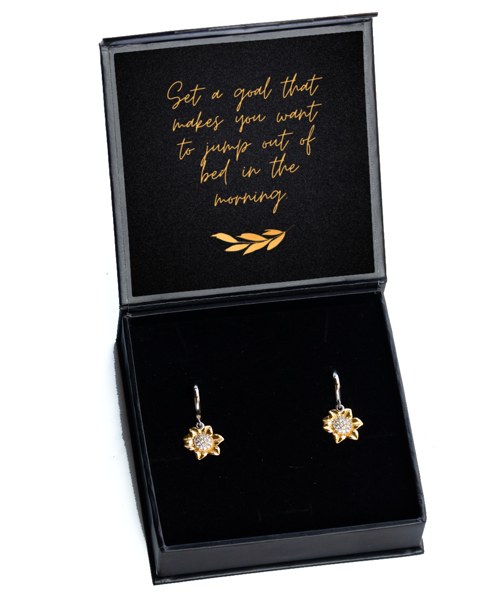 Earrings that Reflect Your Inner Strength - Inspirational Messages,  Sunflower Earrings. Model 60093
