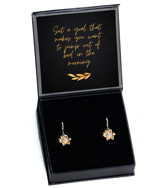 Earrings that Reflect Your Inner Strength - Inspirational Messages,  Sunflower Earrings. Model 60093