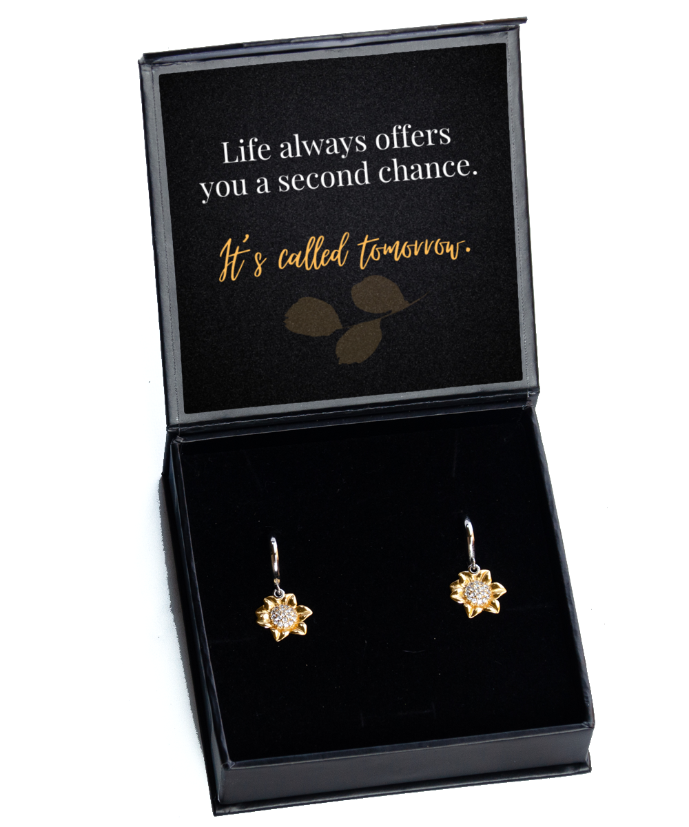 Earrings of Empowerment: Your Daily Inspiration,  Sunflower Earrings. Model 60093