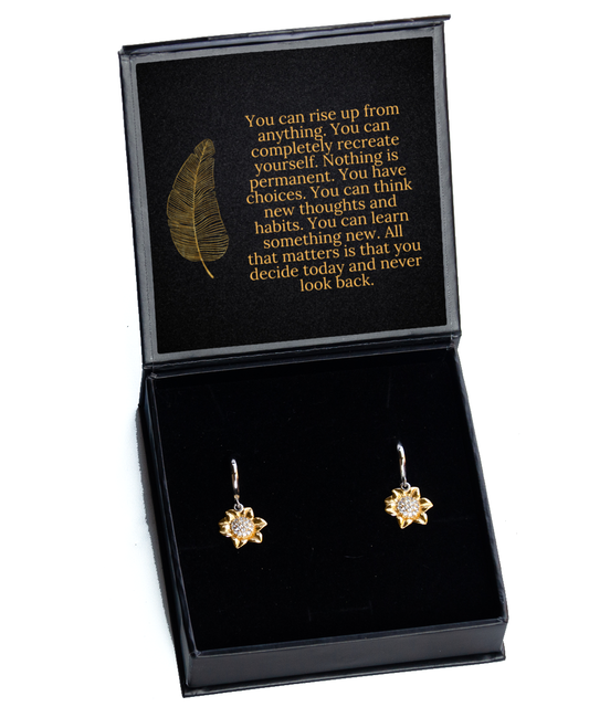 Motivate Your Style with Inspirational Earrings,  Sunflower Earrings. Model 60093