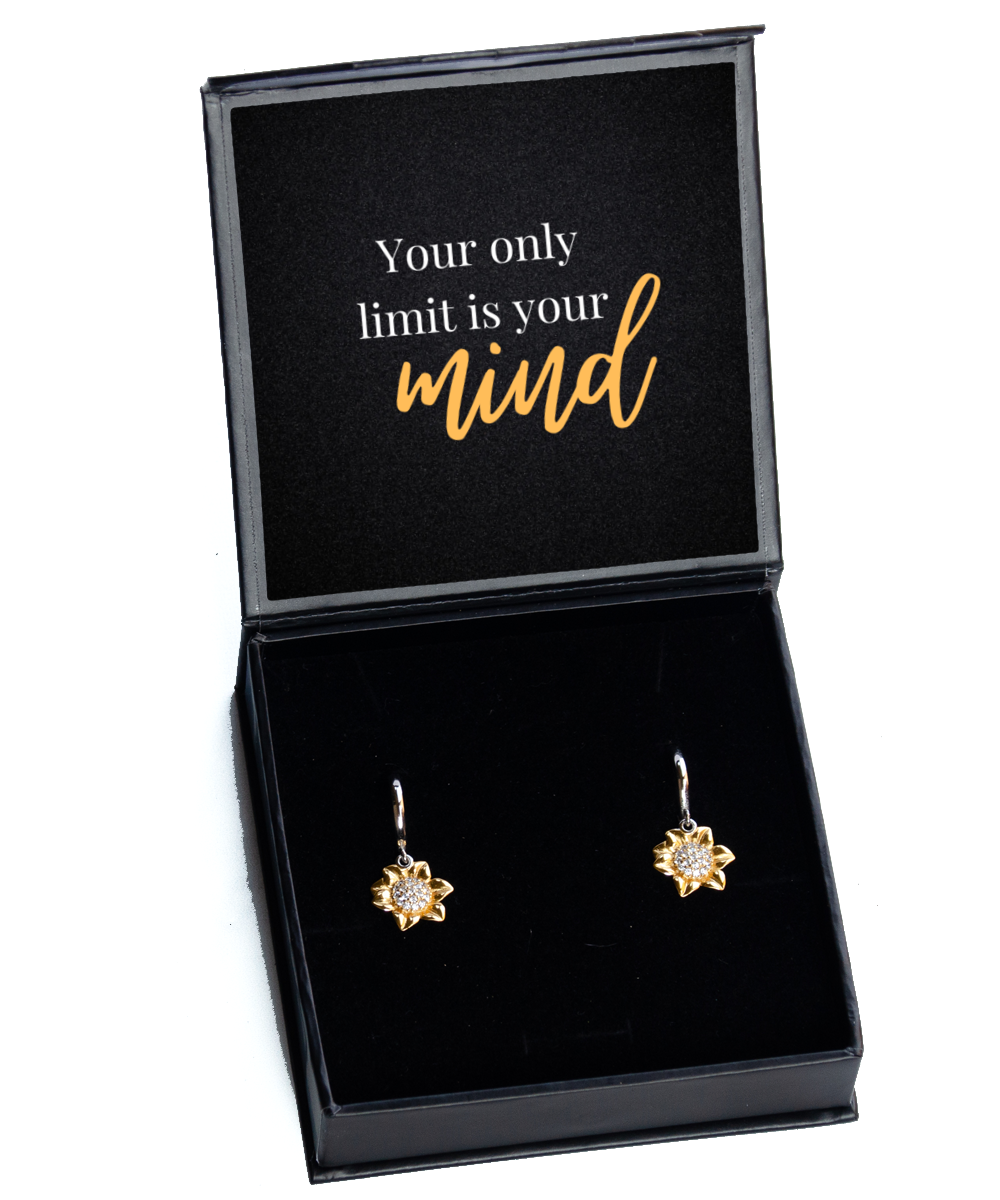 Adorn Your Ears, Uplift Your Spirit - Inspirational Earrings,  Sunflower Earrings. Model 60093