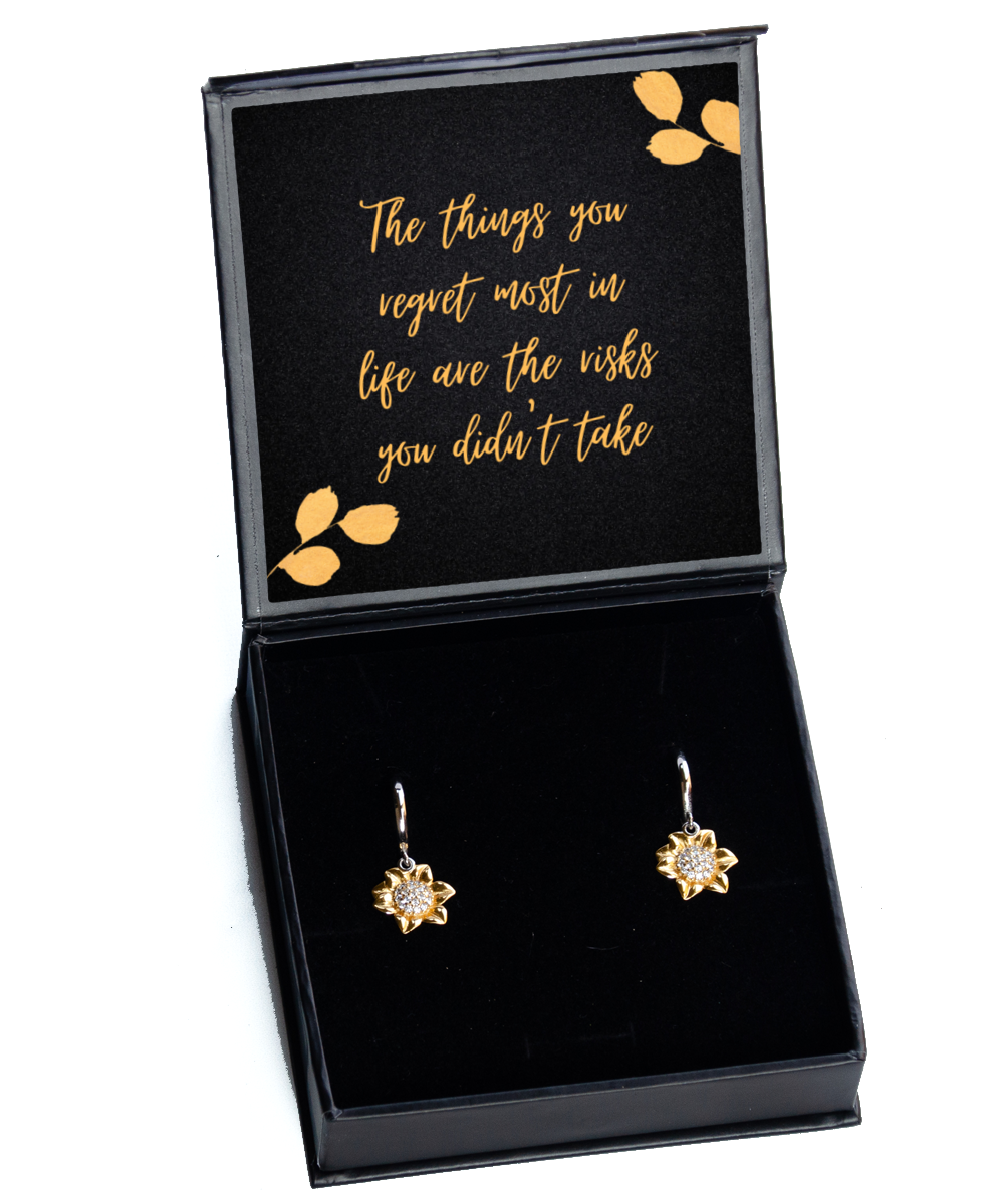 Inspiration & Elegance Meet in These Earrings,  Sunflower Earrings. Model 60093