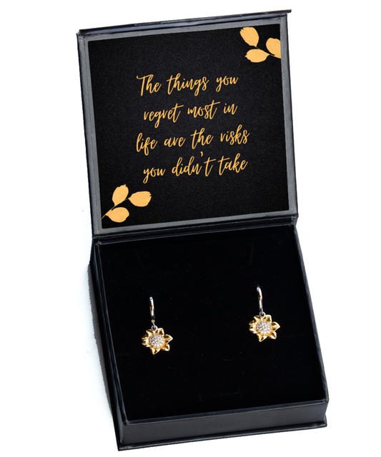 Inspiration & Elegance Meet in These Earrings,  Sunflower Earrings. Model 60093