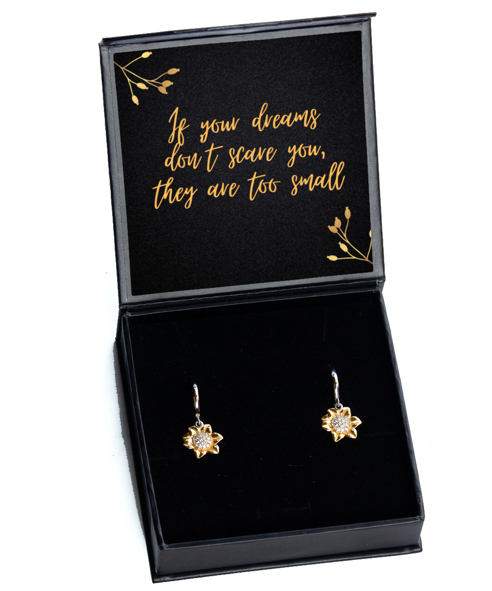 Earrings that Spark Confidence - Carry Inspiration Daily,  Sunflower Earrings. Model 60093