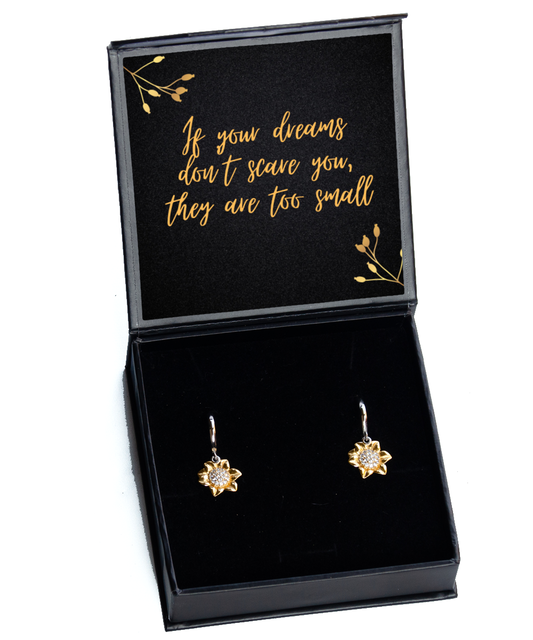 Earrings that Spark Confidence - Carry Inspiration Daily,  Sunflower Earrings. Model 60093