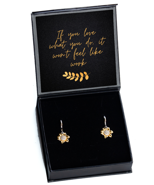 Blink with Belief - Inspirational Earrings Collection,  Sunflower Earrings. Model 60093