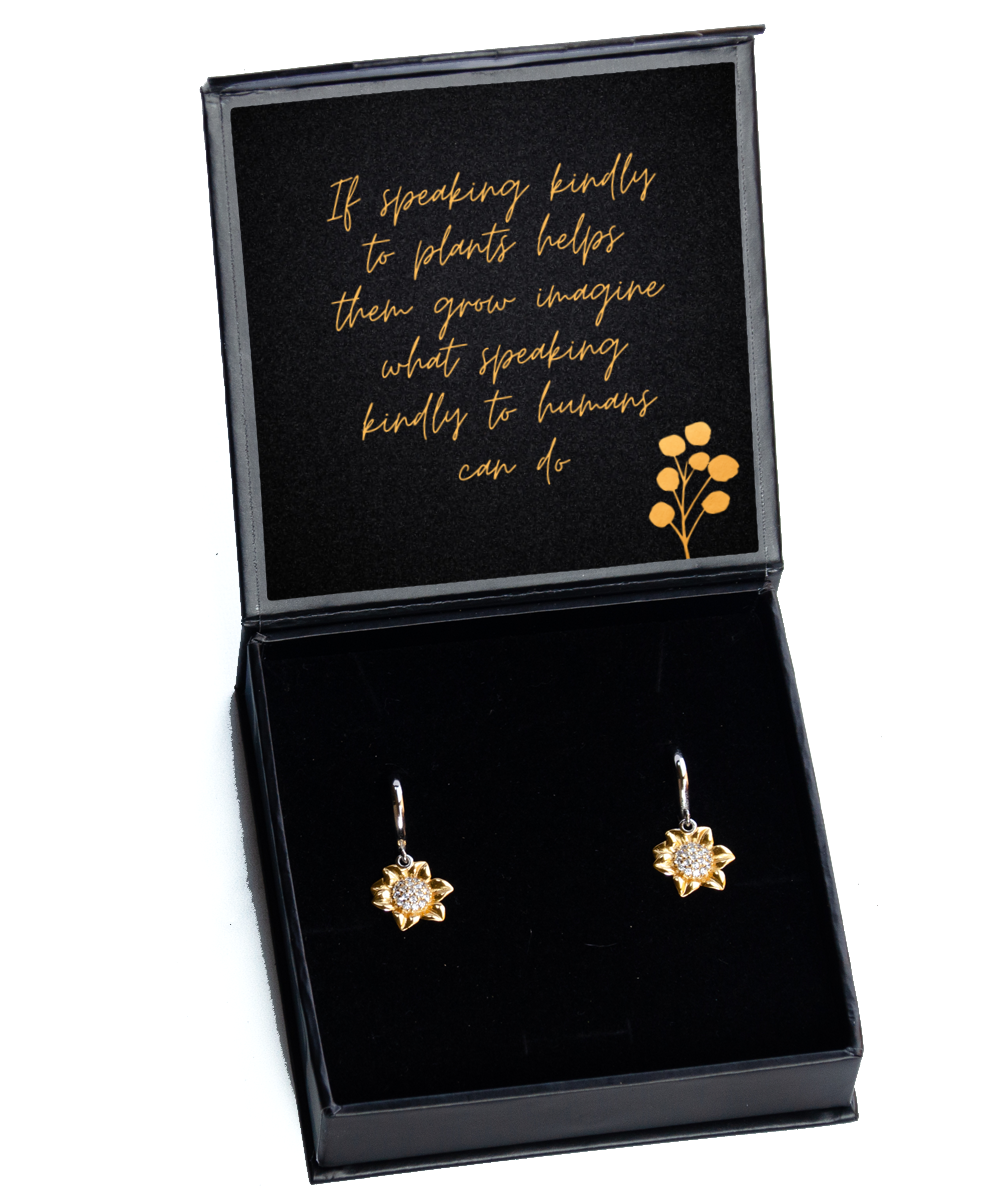Wear Your Motivation with Style - Inspirational Earrings,  Sunflower Earrings. Model 60093