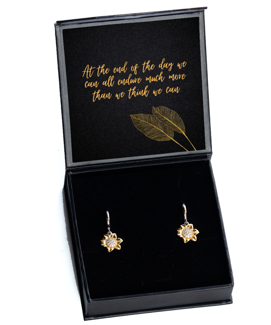 Earrings with a Twist of Positivity - Sparkle with Purpose,  Sunflower Earrings. Model 60093