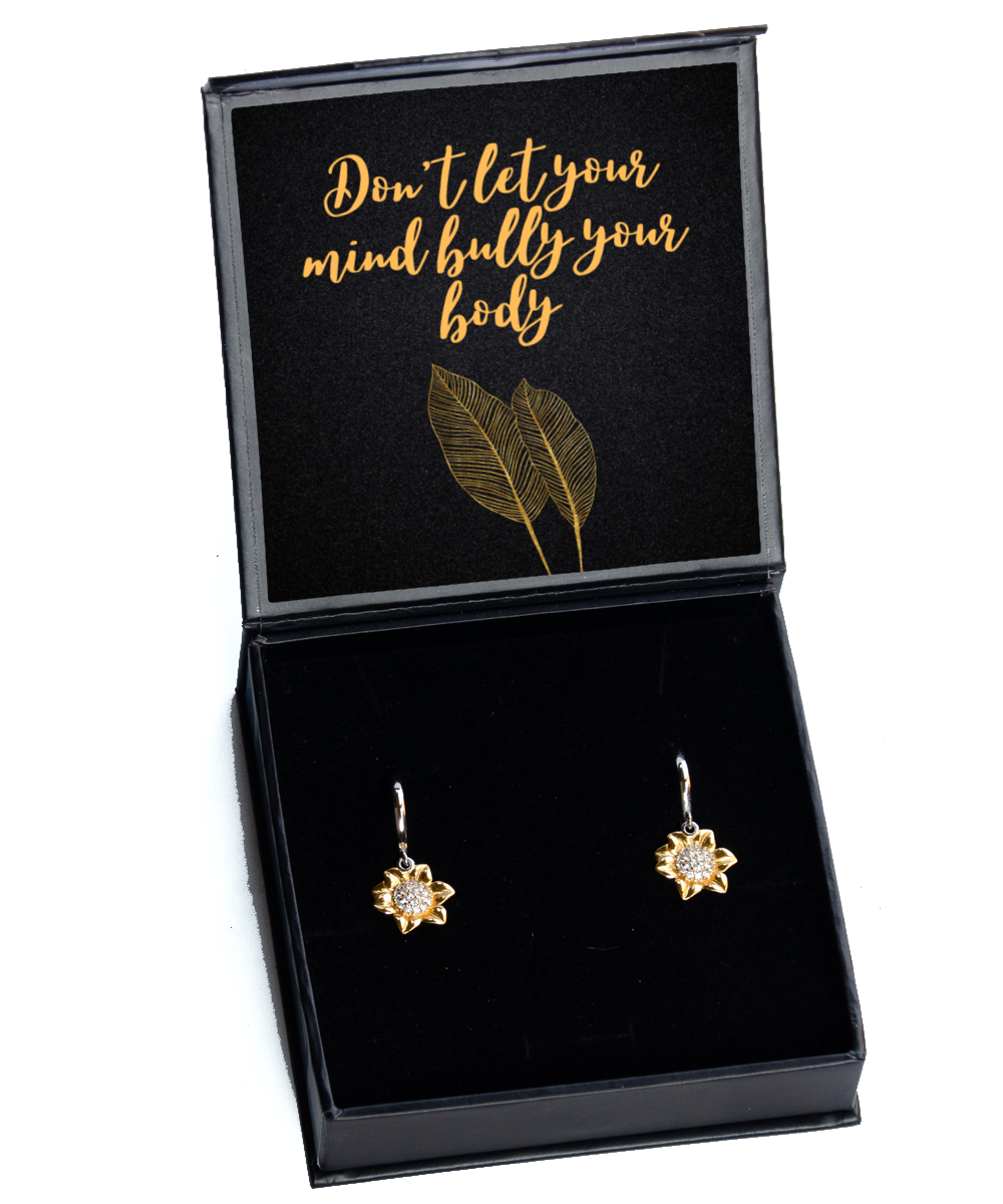 Positive Vibes, Elegant Ears - Inspirational Earrings,  Sunflower Earrings. Model 60093