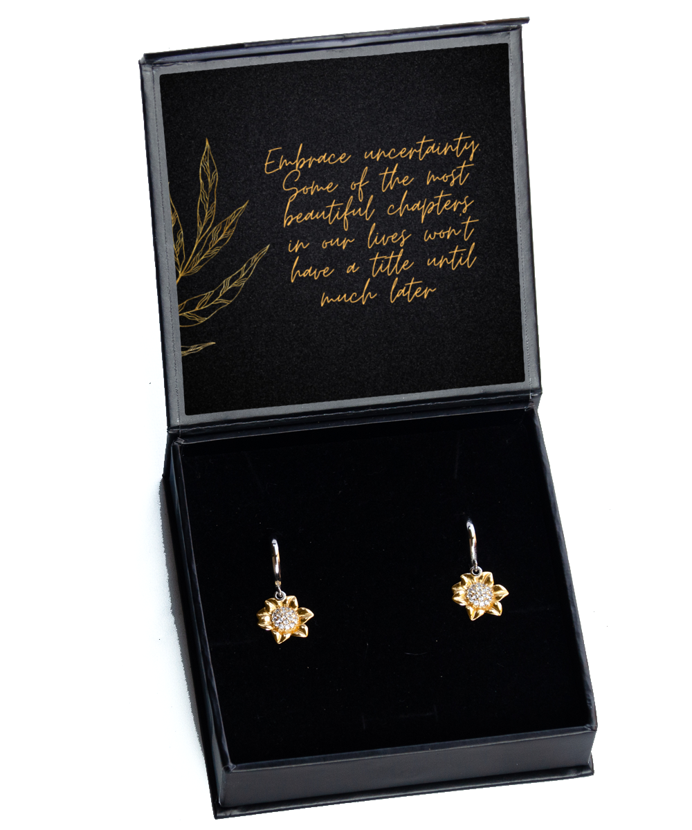 Inspirational Beauty for Your Ears - Shine Bright,  Sunflower Earrings. Model 60093