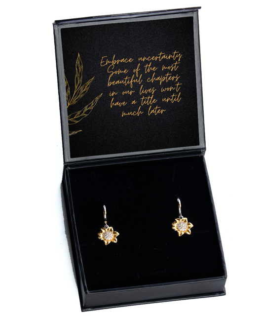 Inspirational Beauty for Your Ears - Shine Bright,  Sunflower Earrings. Model 60093